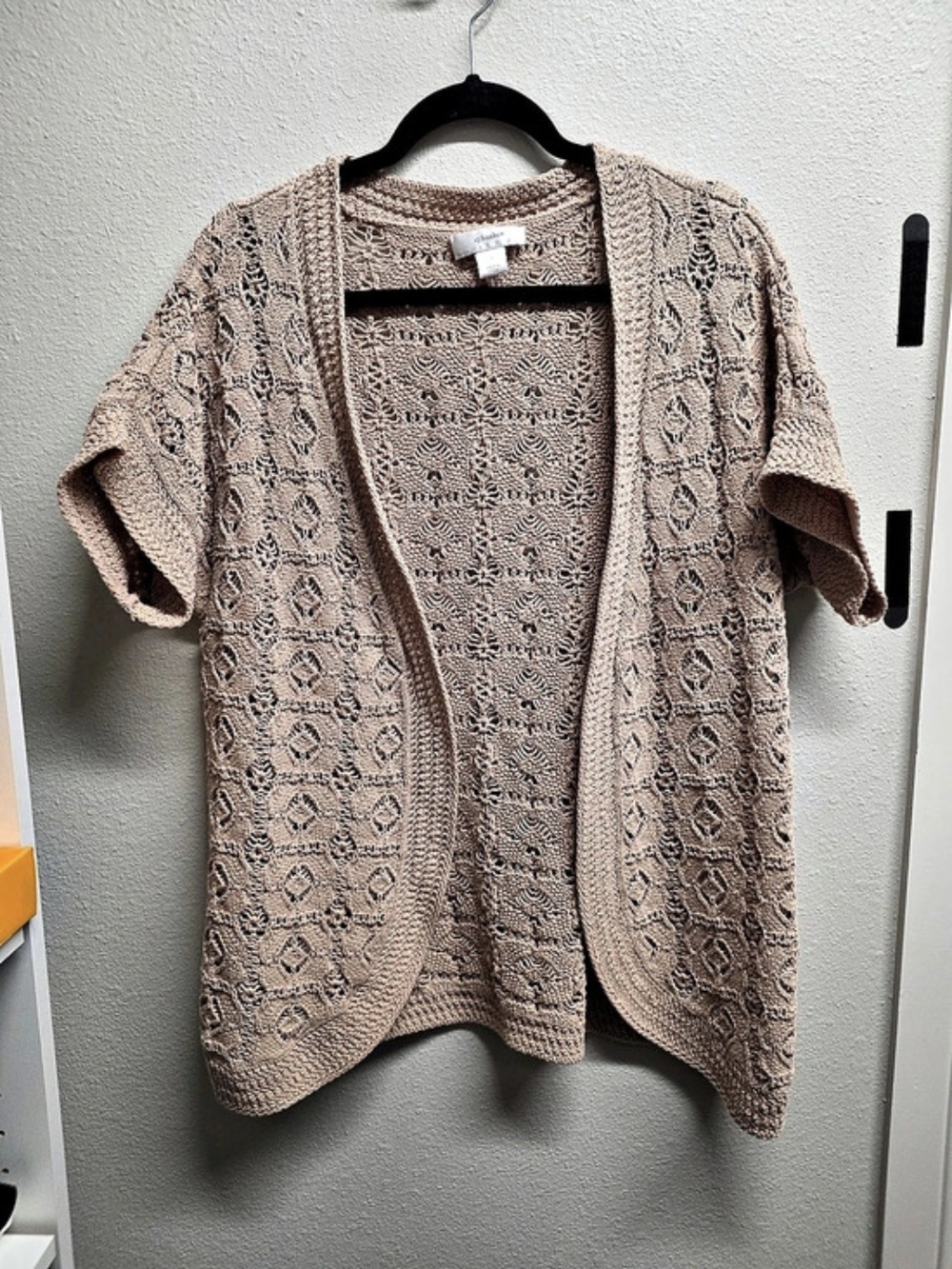 CJ Banks Open Knit Cardigan